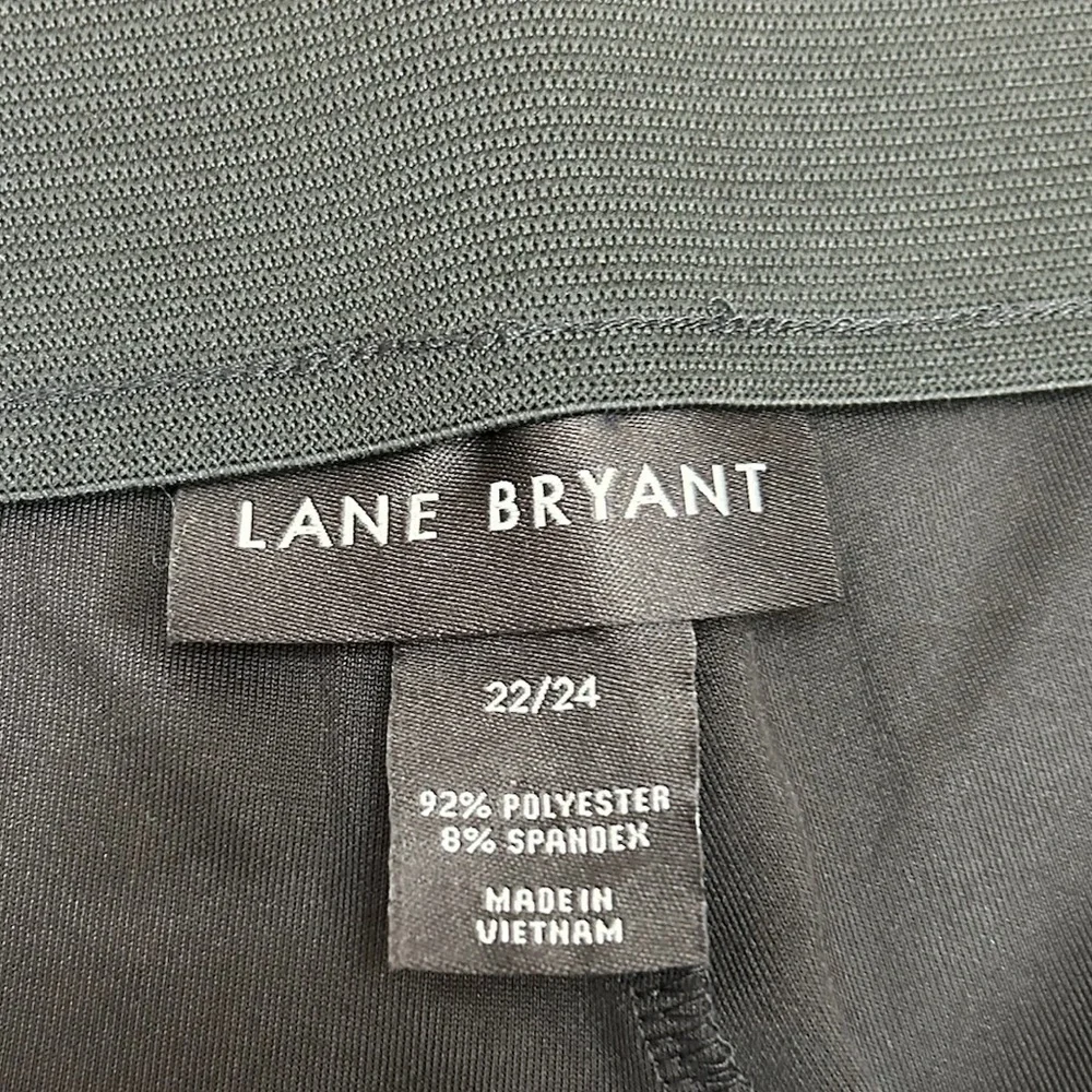 Lane Bryant Black Faux Leather Leggings Plus Size High Rise Liquid Stretch 22/24